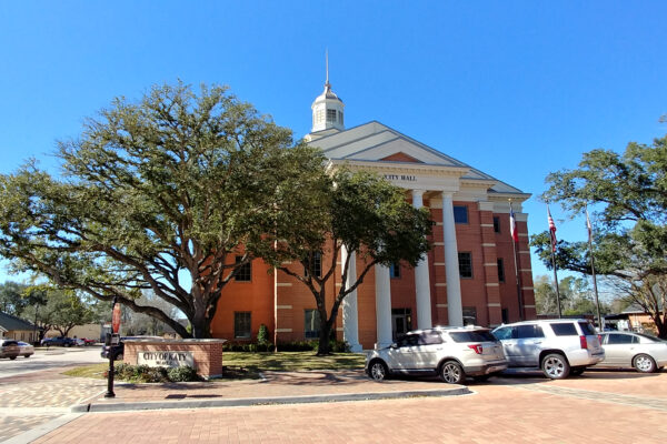 Historical City Hallin Fort Bend County Texas - brick colonial style